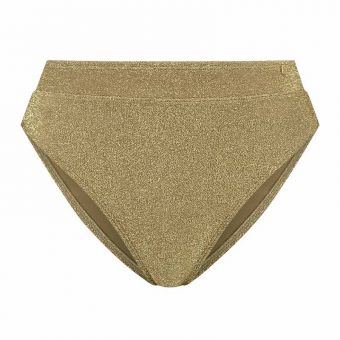 Gold Glitter High Waist Bikinibroekje