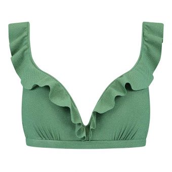 Green Shimmer Plunge Bikinitop