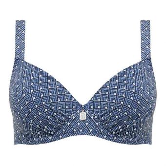 Marrakesh Blue Voorgevormde Balconette Bikinitop