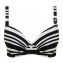 Annadiva Swim Aruba Stripe Voorgevormde Balconette Bikinitop Black White