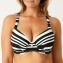 Annadiva Swim Aruba Stripe Voorgevormde Balconette Bikinitop Black White