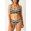 Annadiva Swim Aruba Stripe Voorgevormde Balconette Bikinitop Black White