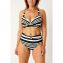 Annadiva Swim Aruba Stripe High Waist Bikinibroekje Black White