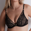 Aubade Illusion Fauve Plunge BH Black