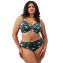 Elomi Badmode Jungle Bay Plunge Bikinitop Olive